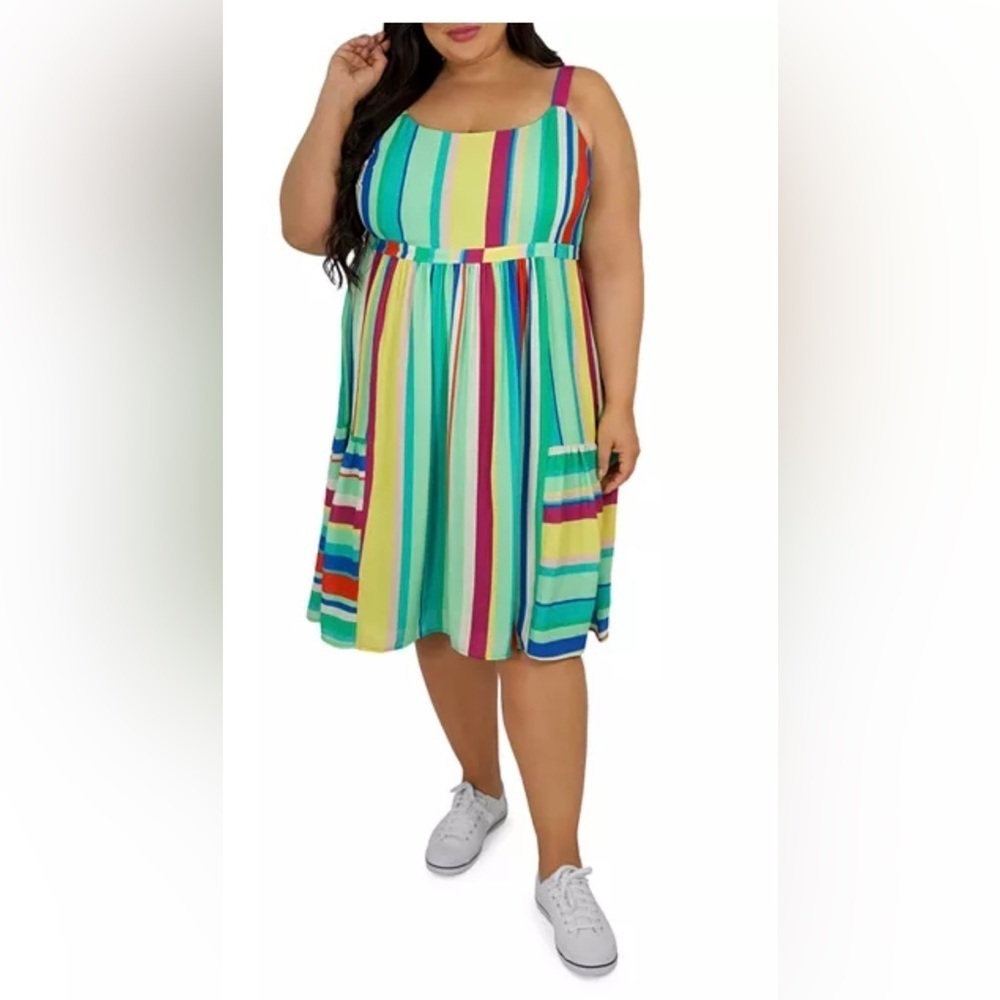 NWT Maree Pour Toi Brenda Stripe Midi 24